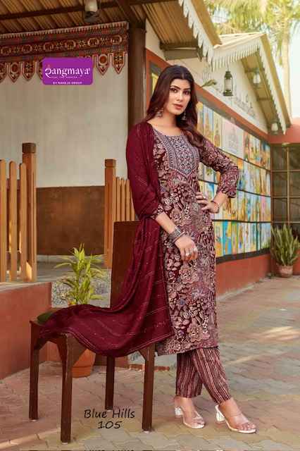 Rangmaya Blue Hills Rayon Kurti Combo 8 pcs Catalogue