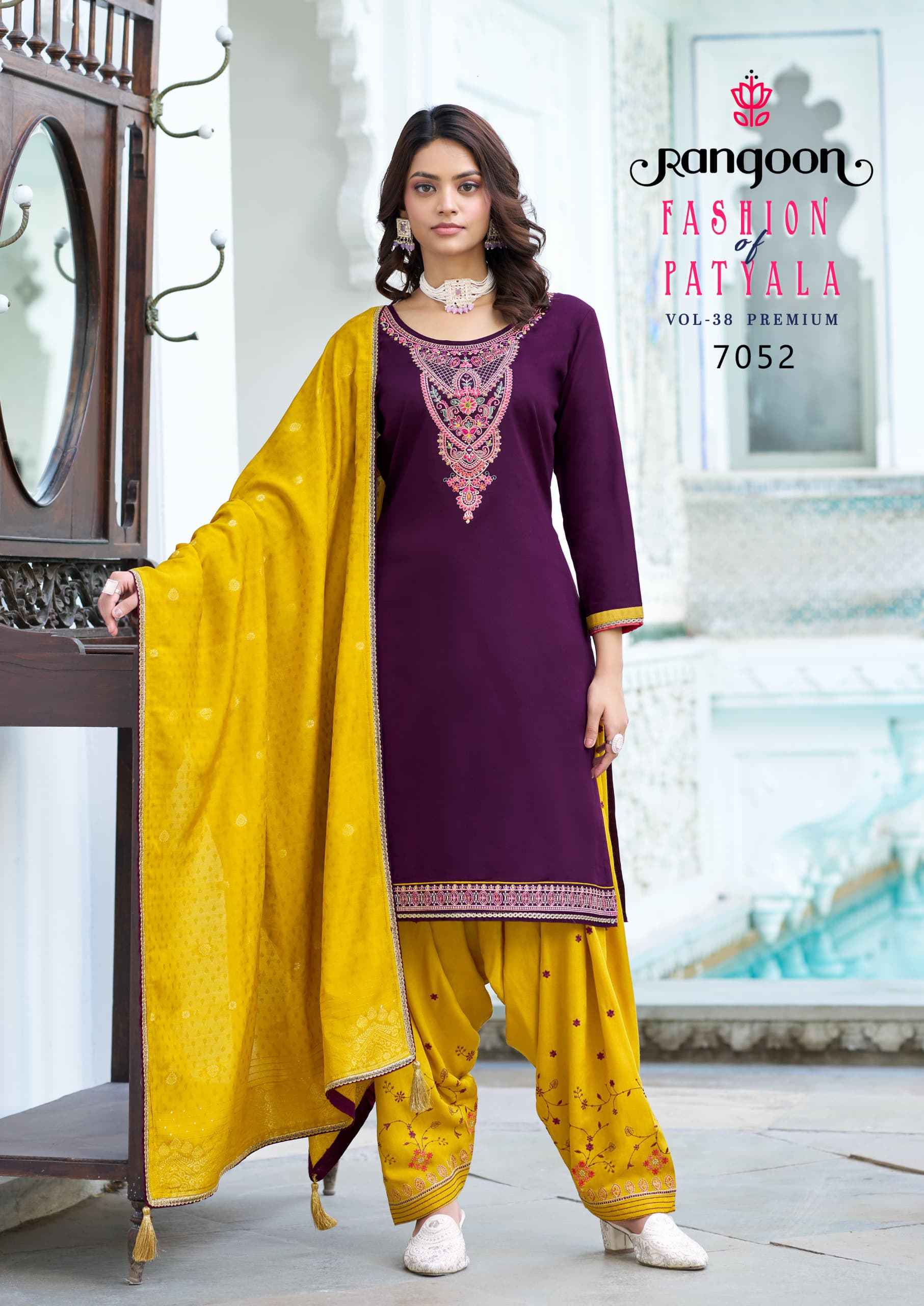 Rangoon Fashion Of Patiyala Vol 38 Jam Silk Kurti Combo 6 pcs Catalogue