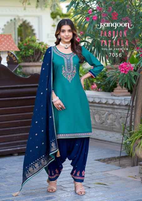 Rangoon Fashion Of Patiyala Vol 38 Jam Silk Kurti Combo 6 pcs Catalogue