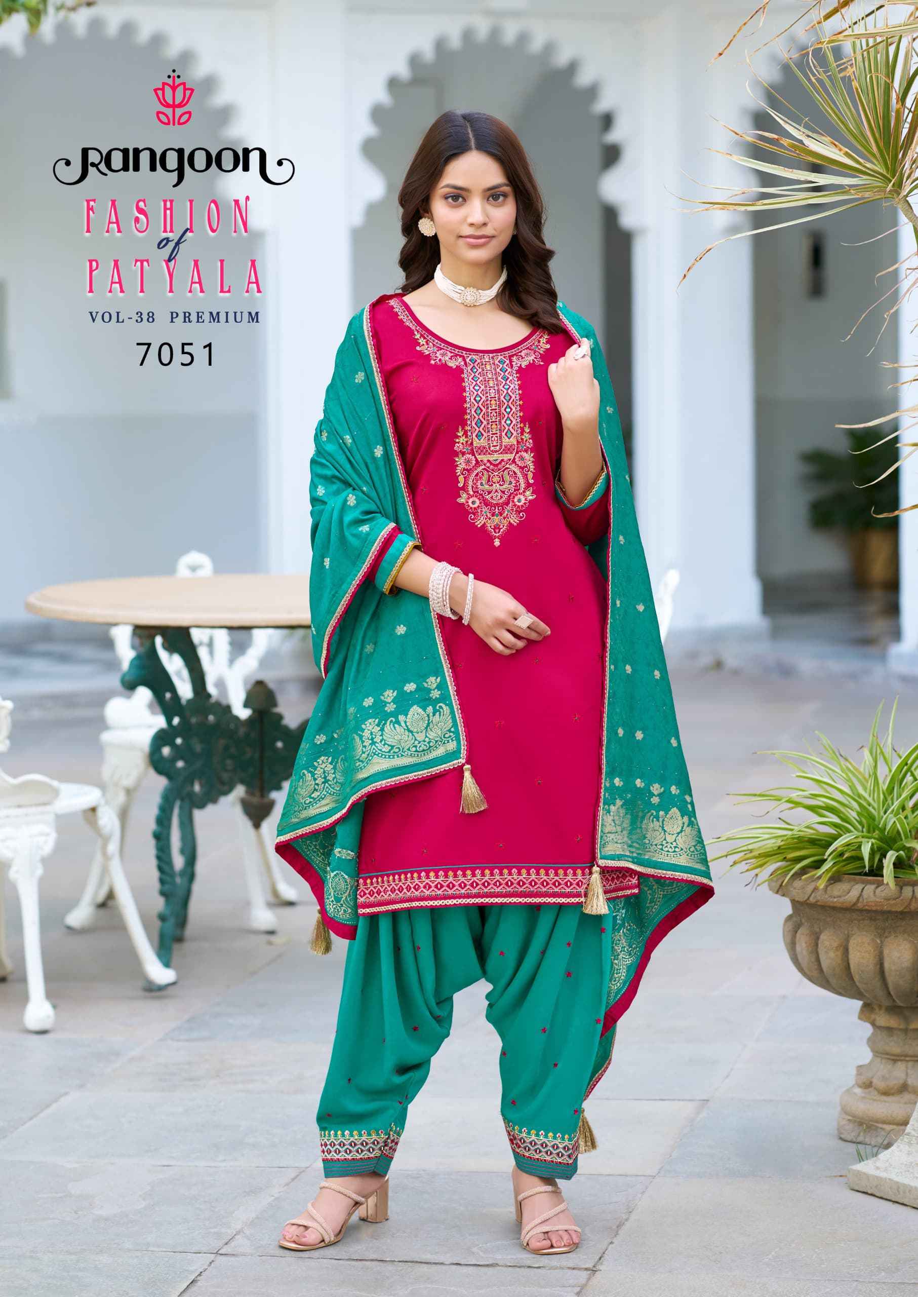Rangoon Fashion Of Patiyala Vol 38 Jam Silk Kurti Combo 6 pcs Catalogue