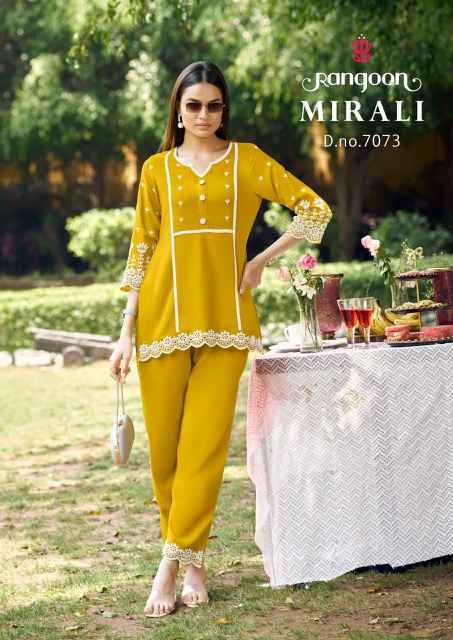 Rangoon Mirali Viscose Rayon Co Ord Set 4 pcs Catalogue
