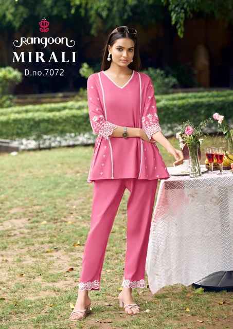 Rangoon Mirali Viscose Rayon Co Ord Set 4 pcs Catalogue