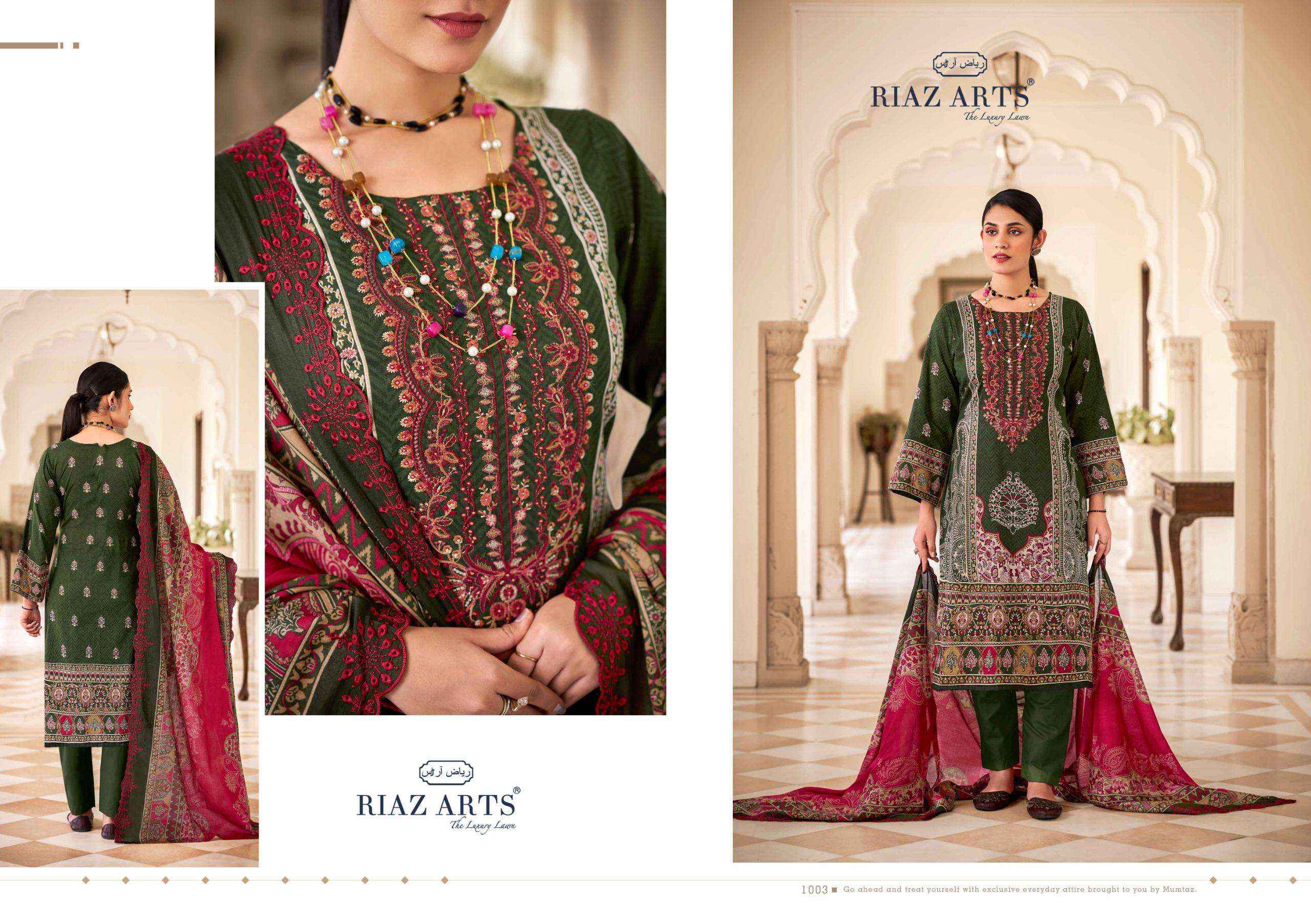 Riaz Arts Bin Saeed Vol 9 Cotton Dress Material 6 pcs Catalogue