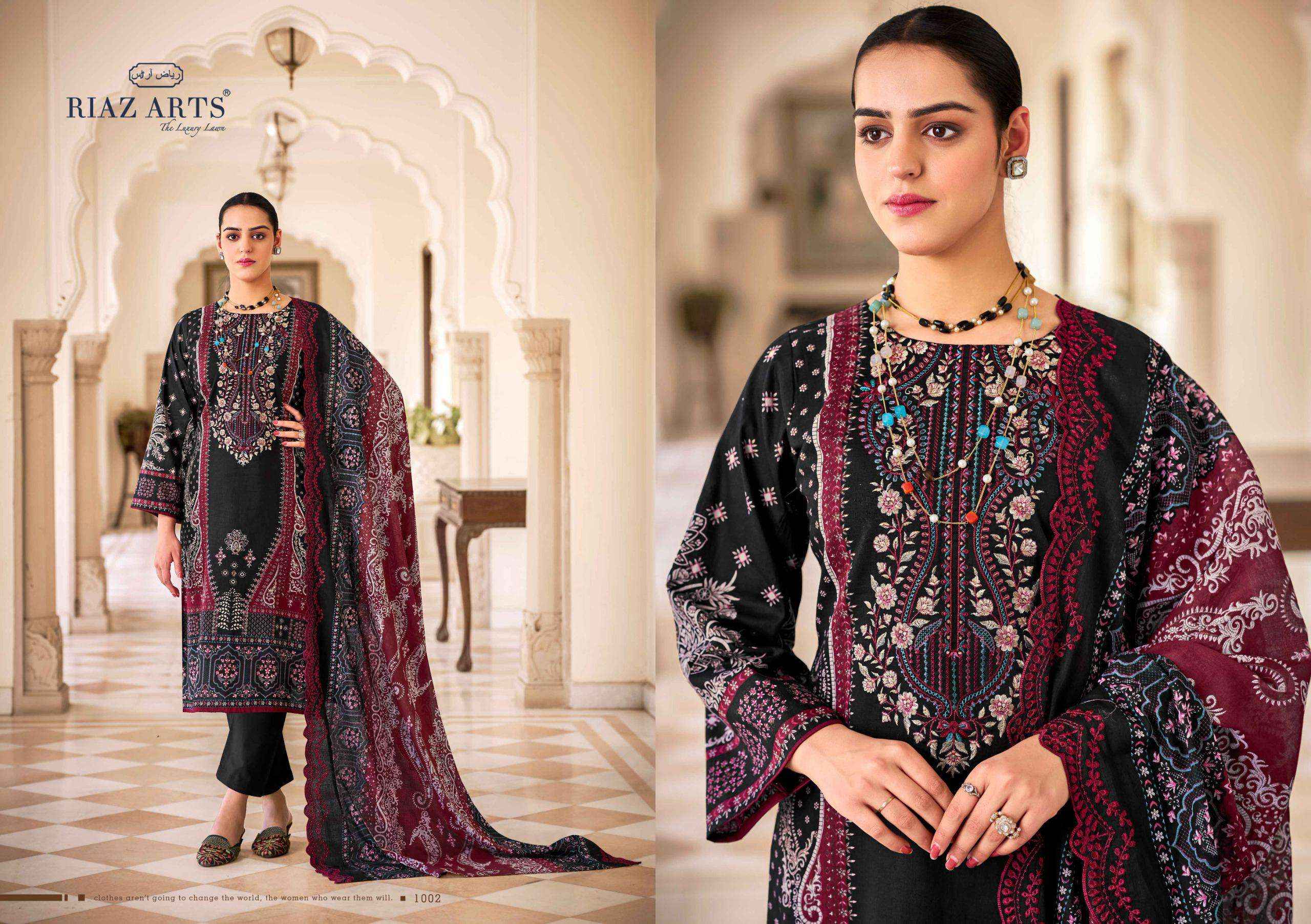 Riaz Arts Bin Saeed Vol 9 Cotton Dress Material 6 pcs Catalogue