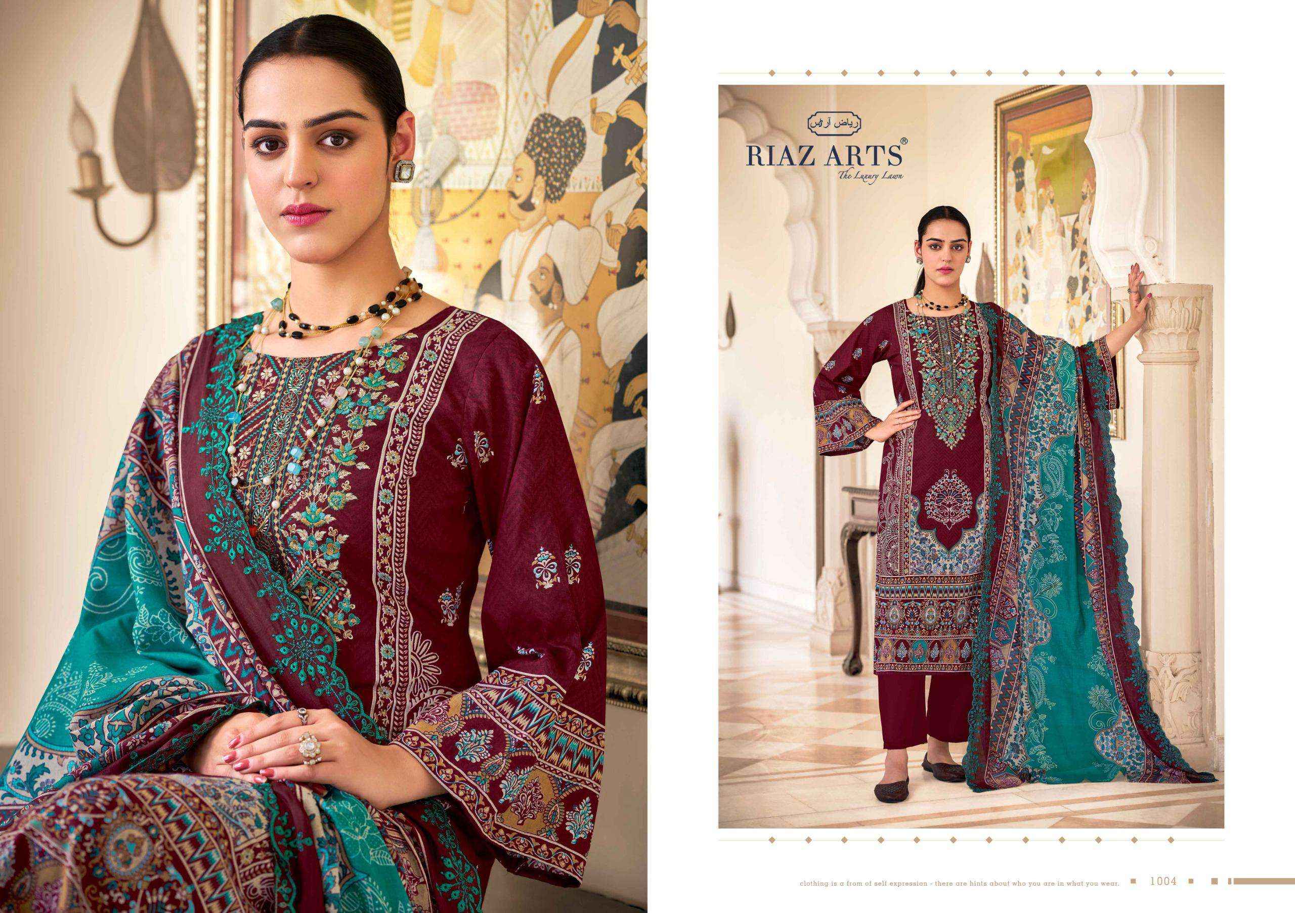Riaz Arts Bin Saeed Vol 9 Cotton Dress Material 6 pcs Catalogue