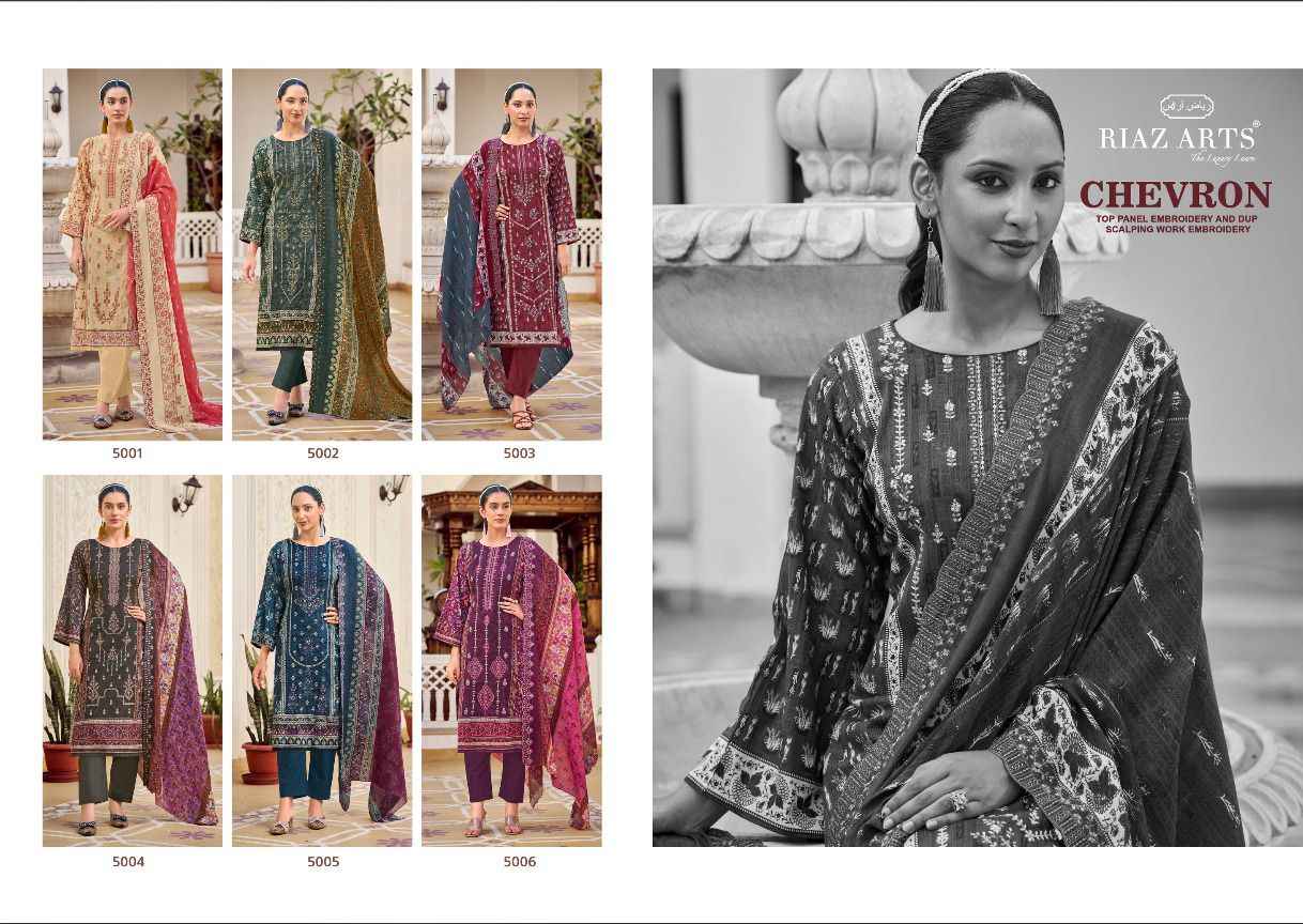 Riaz Arts Chevron Cotton Dress Material 8 pcs Catalogue