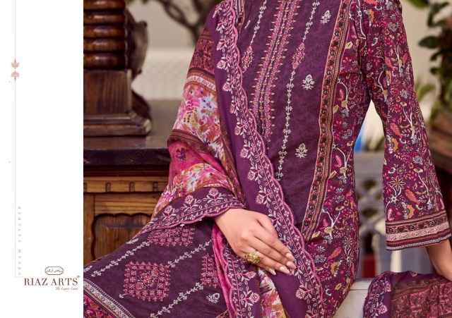 Riaz Arts Chevron Cotton Dress Material 8 pcs Catalogue