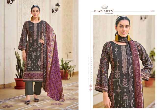 Riaz Arts Chevron Cotton Dress Material 8 pcs Catalogue