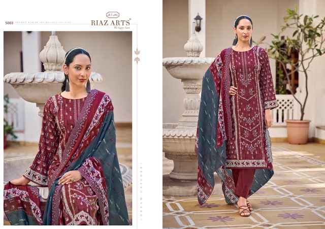 Riaz Arts Chevron Cotton Dress Material 8 pcs Catalogue