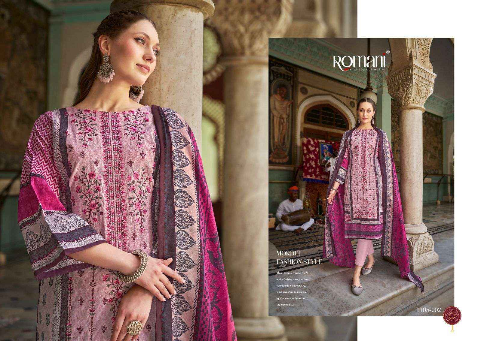 Romani Bin Kareem Cotton Dress Material 8 pcs Catalogue