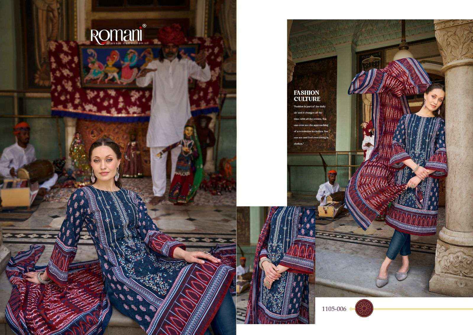 Romani Bin Kareem Cotton Dress Material 8 pcs Catalogue