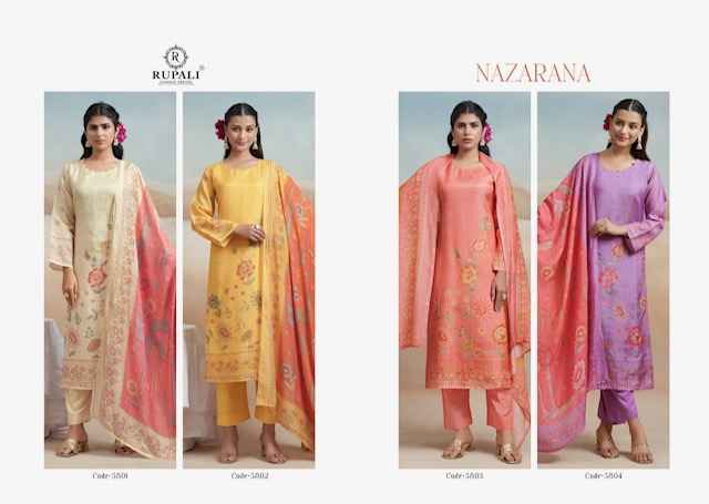 Rupali Fashion Nazarana Viscouse Dress Material 4 pcs Catalogue