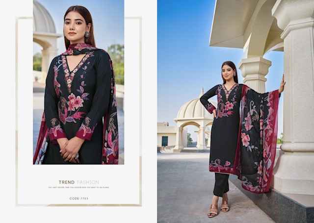 Rupali Fashion Raahi Vol 3 Musline Dress Material 5 pcs Catalogue