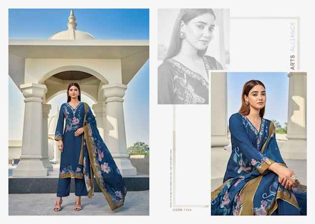 Rupali Fashion Raahi Vol 3 Musline Dress Material 5 pcs Catalogue