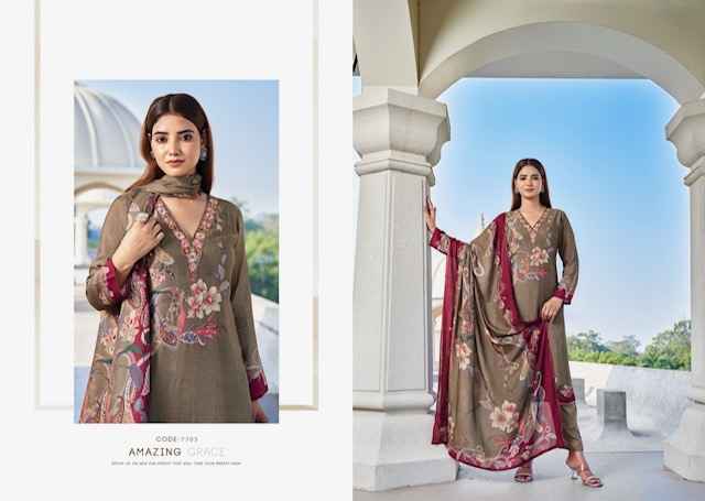 Rupali Fashion Raahi Vol 3 Musline Dress Material 5 pcs Catalogue