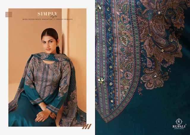 Rupali Fashion Raziya Jam Satin Dress Material 4 pcs Catalogue