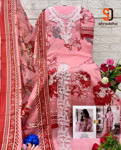 Shraddha Designer Muzlin Sana Safinaz Lawn Cotton Dress Material 8 pcs Catalogue