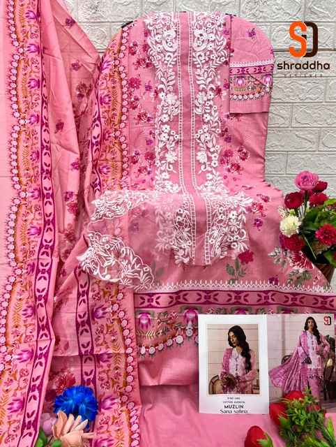 Shraddha Designer Muzlin Sana Safinaz Lawn Cotton Dress Material 8 pcs Catalogue