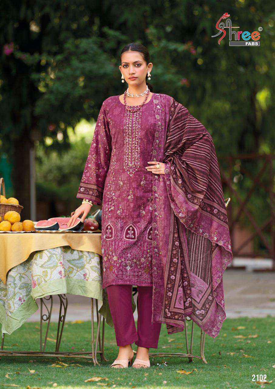 Shree Fabs Bin Saeed Lawn Collection Vol 21 Cotton Dress Material 6 pcs Catalogue