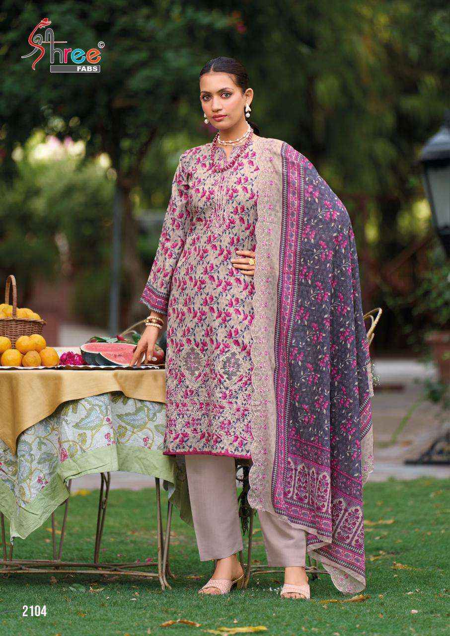 Shree Fabs Bin Saeed Lawn Collection Vol 21 Cotton Dress Material 6 pcs Catalogue