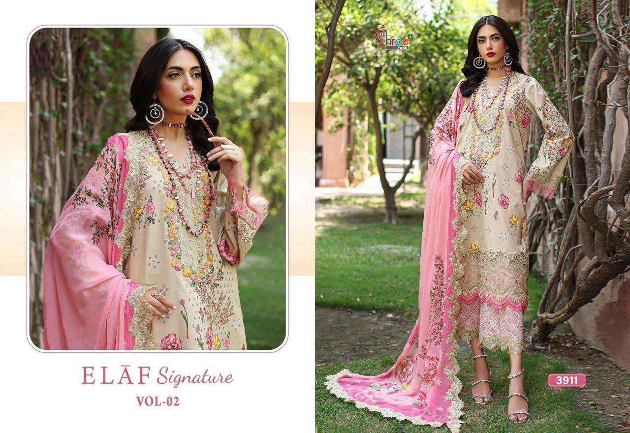 Shree Fabs Elaf Signature Vol 2 Lawn Cotton Dress Material 6 pcs Catalogue