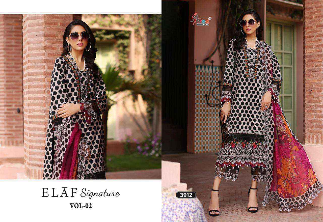 Shree Fabs Elaf Signature Vol 2 Lawn Cotton Dress Material 6 pcs Catalogue