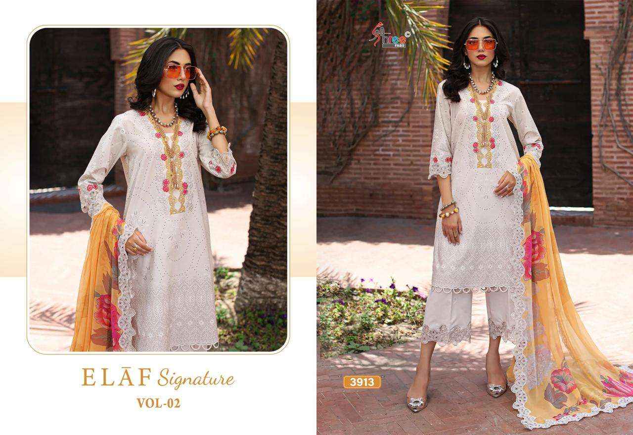 Shree Fabs Elaf Signature Vol 2 Lawn Cotton Dress Material 6 pcs Catalogue