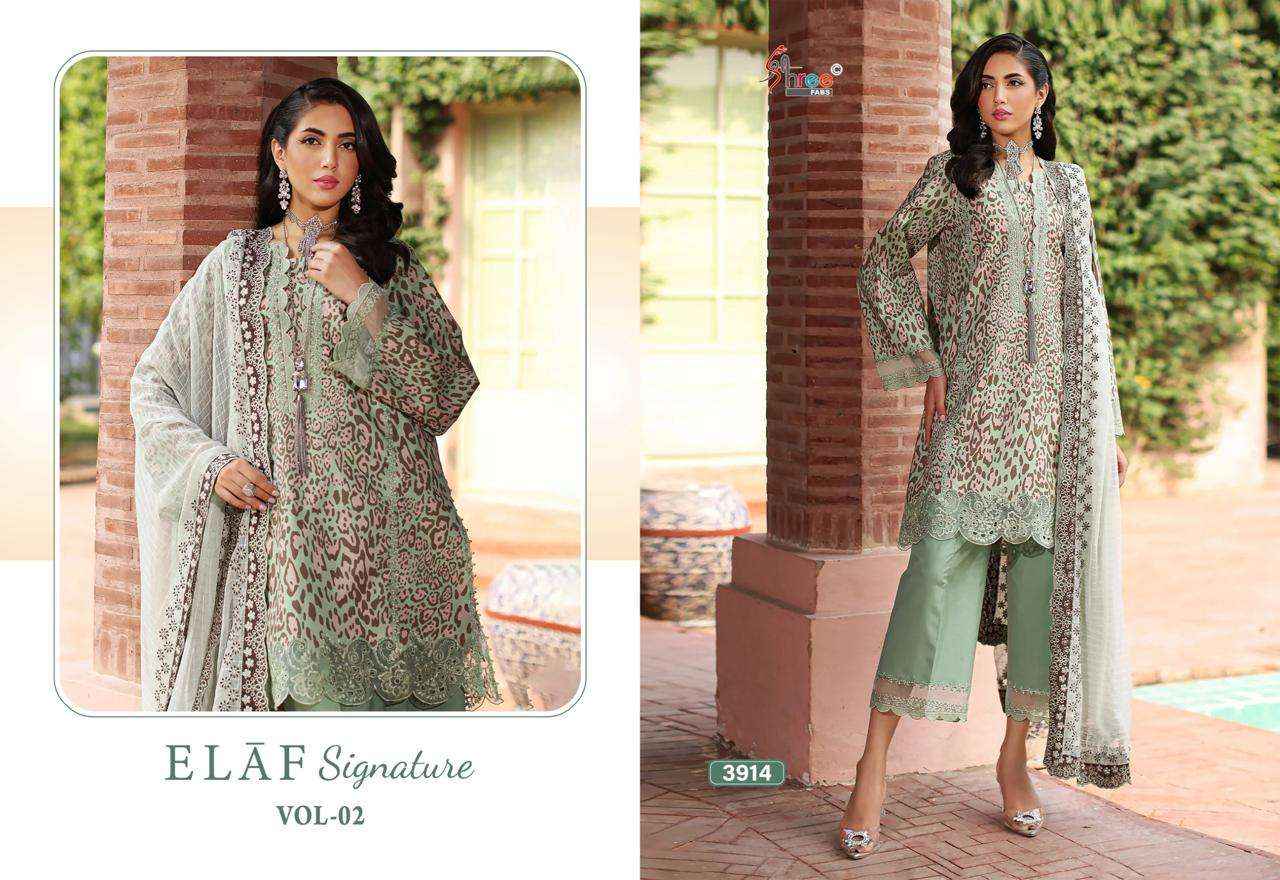 Shree Fabs Elaf Signature Vol 2 Lawn Cotton Dress Material 6 pcs Catalogue
