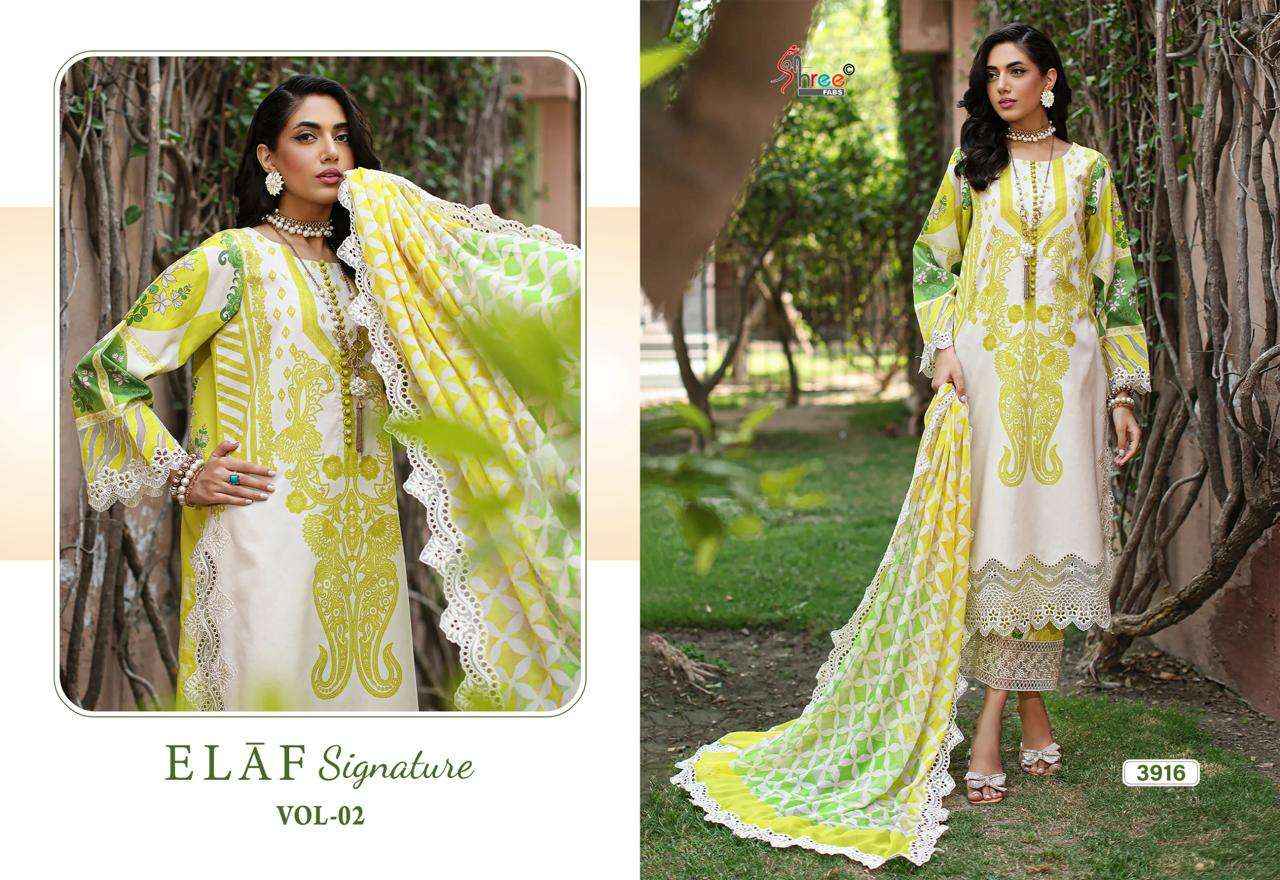 Shree Fabs Elaf Signature Vol 2 Lawn Cotton Dress Material 6 pcs Catalogue