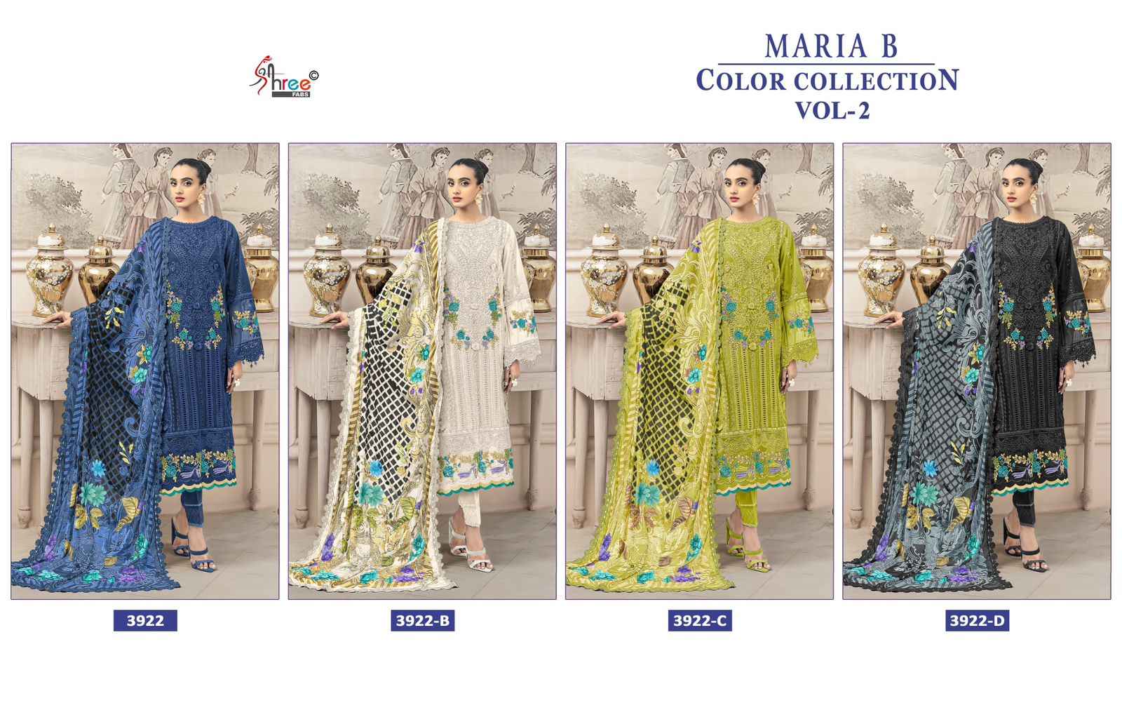 Shree Fabs Maria B Colour Collection Vol 2 Cotton Dress Material 4 pcs Catalogue