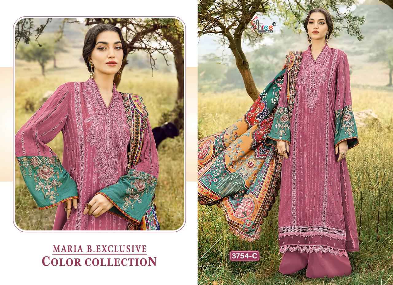 Shree Fabs Maria B Exclusive Colour Collection Rayon Dress Material 4 pcs Catalogue