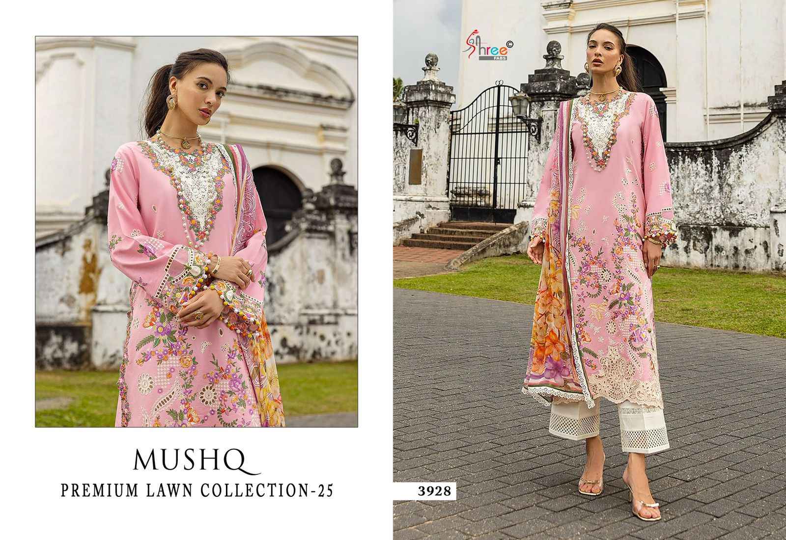 Shree Fabs Mushq 25 Lawn Cotton Dress Material 5 pcs Catalogue