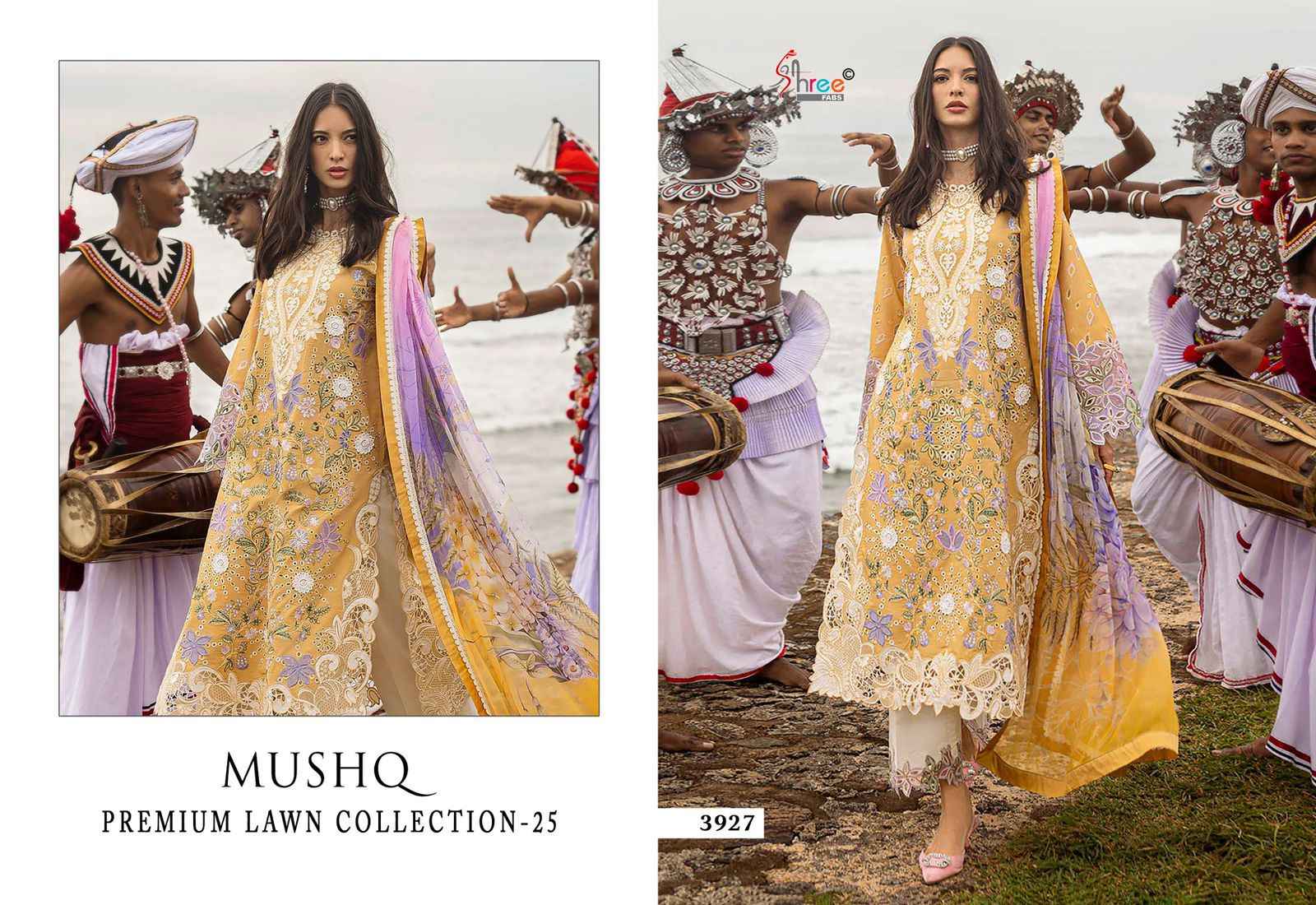 Shree Fabs Mushq 25 Lawn Cotton Dress Material 5 pcs Catalogue