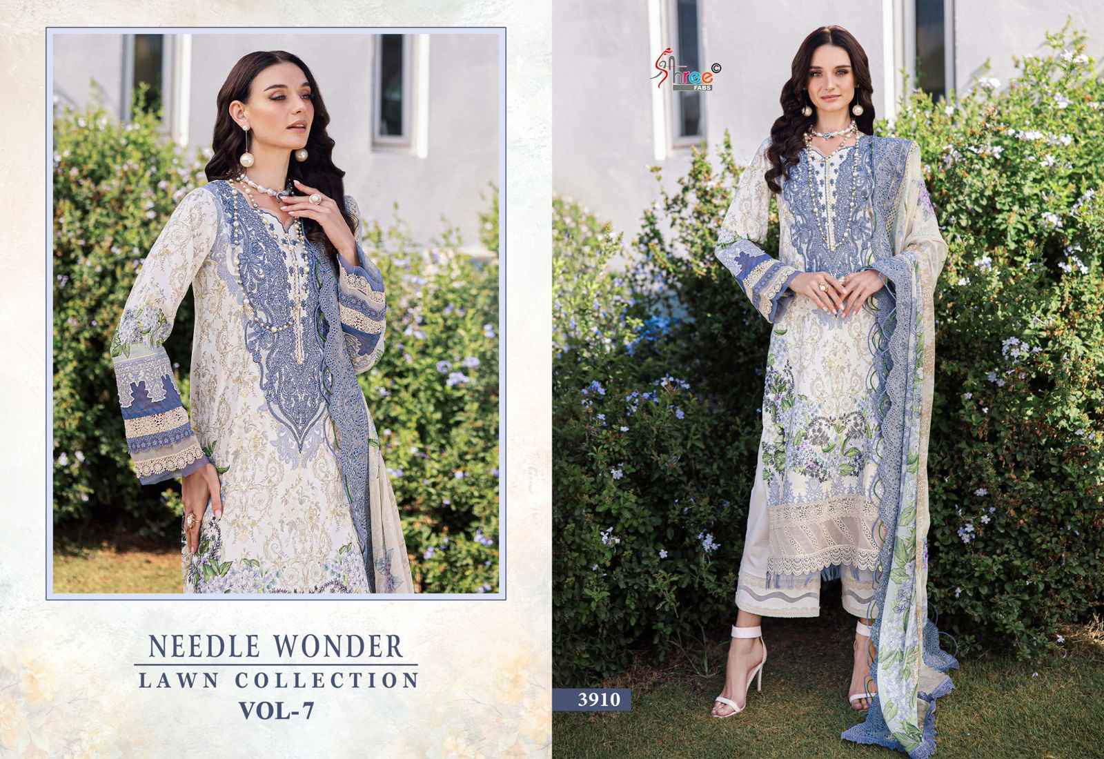 Shree Fabs Needle Wonder Lawn Collection Vol 7 Cotton Dress Material 7 pcs Catalogue