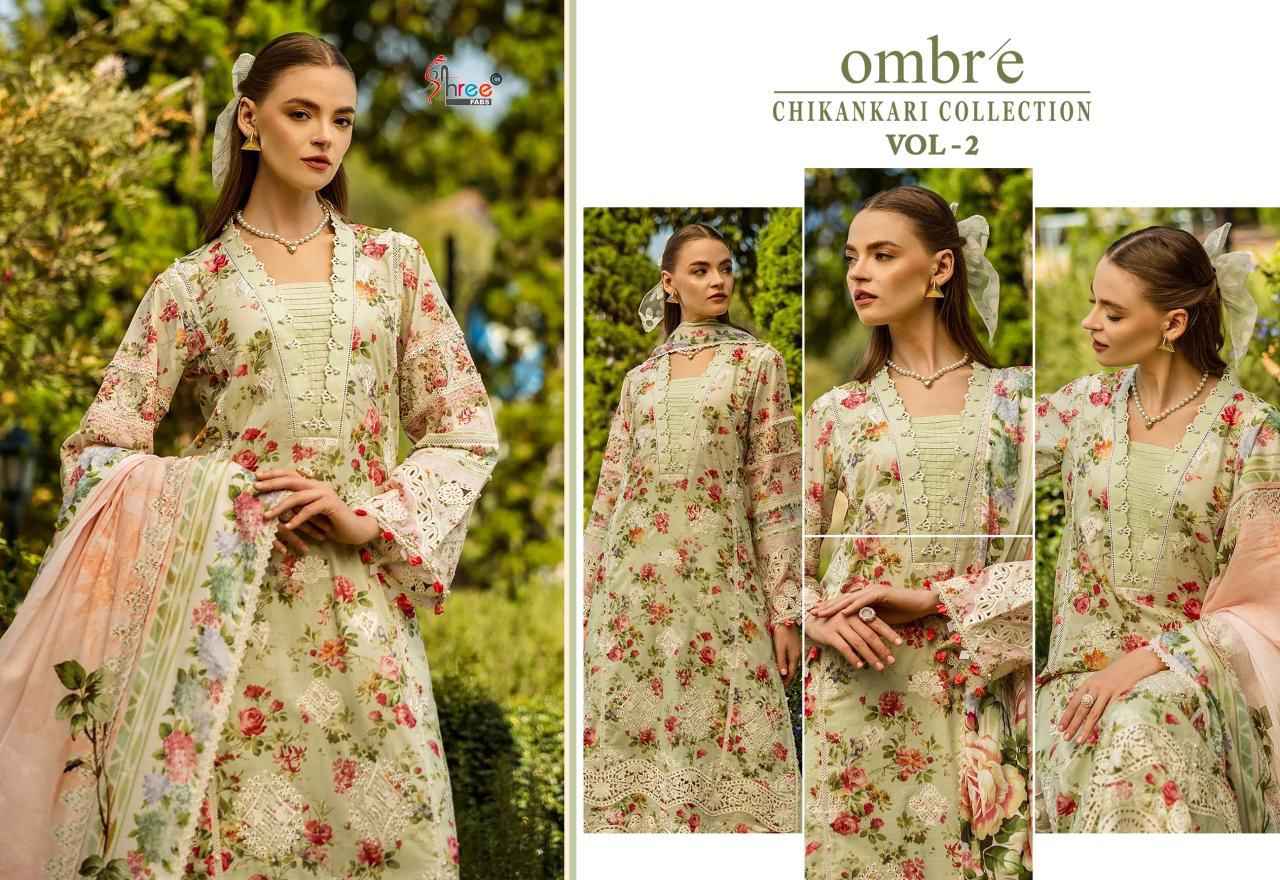 Shree Fabs Ombre Chikankari Collection Vol 2 Cotton Dress Material 8 pcs Catalogue