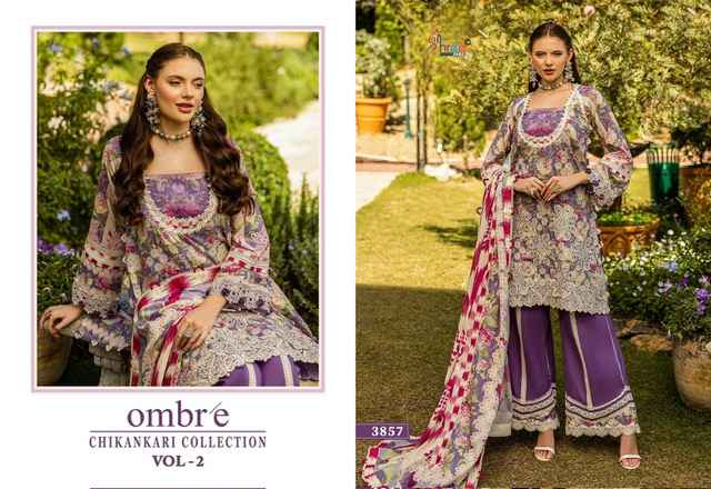 Shree Fabs Ombre Chikankari Collection Vol 2 Cotton Dress Material 8 pcs Catalogue