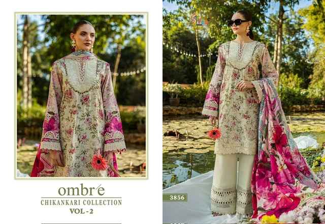 Shree Fabs Ombre Chikankari Collection Vol 2 Cotton Dress Material 8 pcs Catalogue