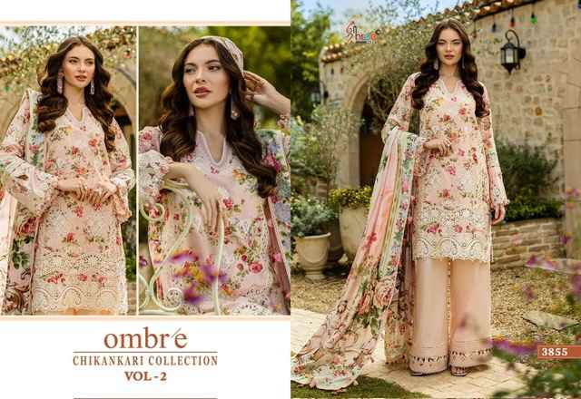 Shree Fabs Ombre Chikankari Collection Vol 2 Cotton Dress Material 8 pcs Catalogue