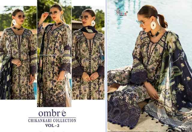 Shree Fabs Ombre Chikankari Collection Vol 2 Cotton Dress Material 8 pcs Catalogue
