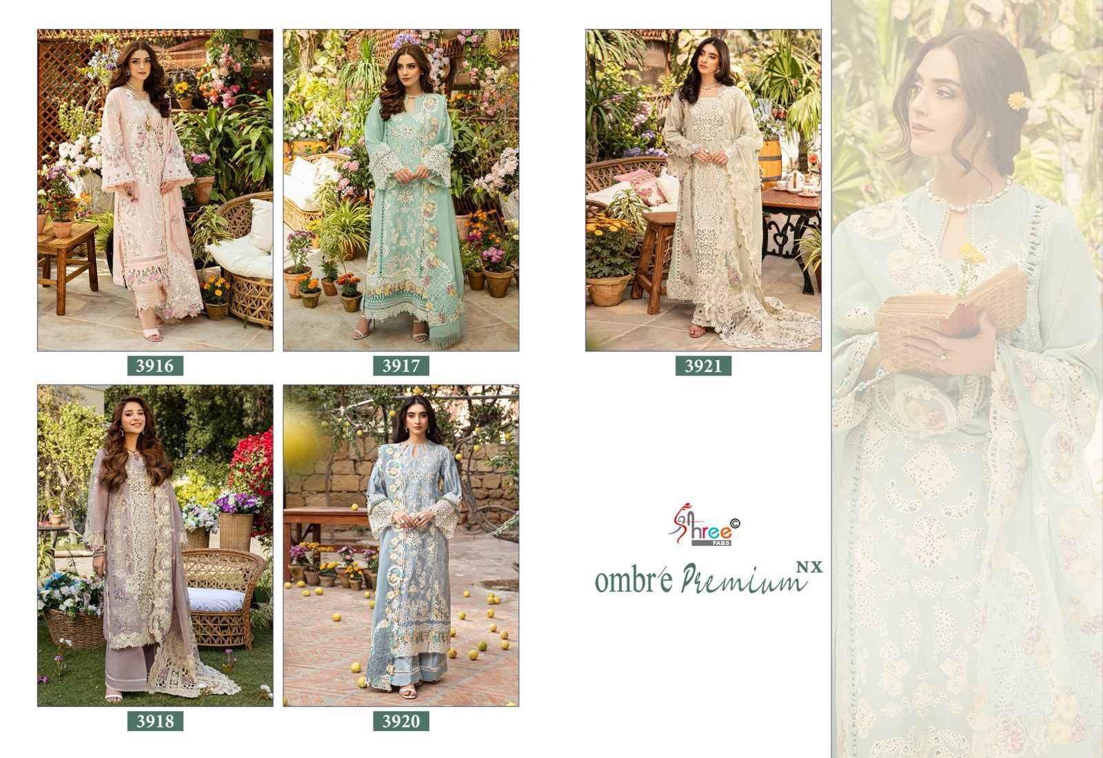 Shree Fabs Ombre Premium Nx Cotton Dress Material 5 pcs Catalogue