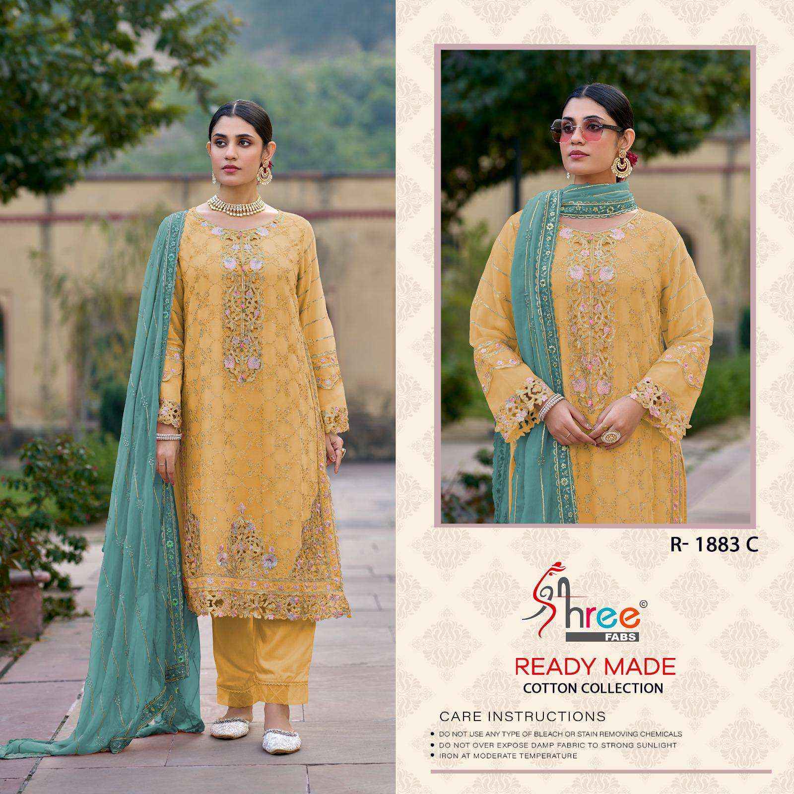 Shree Fabs R 1883 Readymade Lawn Cotton Dress 4 pcs Catalogue