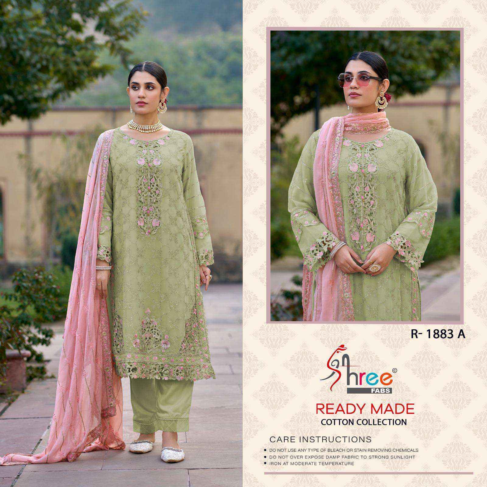Shree Fabs R 1883 Readymade Lawn Cotton Dress 4 pcs Catalogue