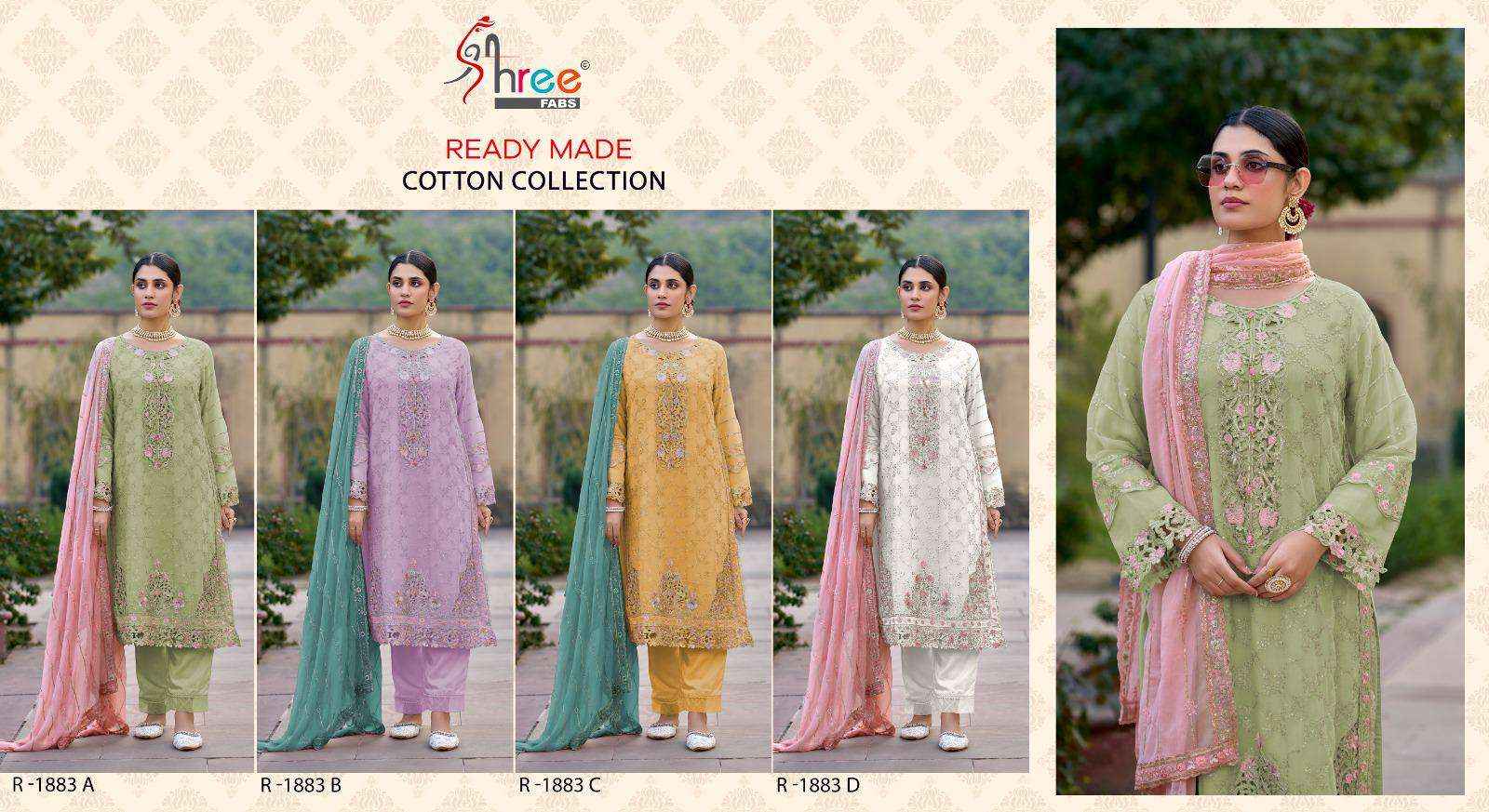 Shree Fabs R 1883 Readymade Lawn Cotton Dress 4 pcs Catalogue