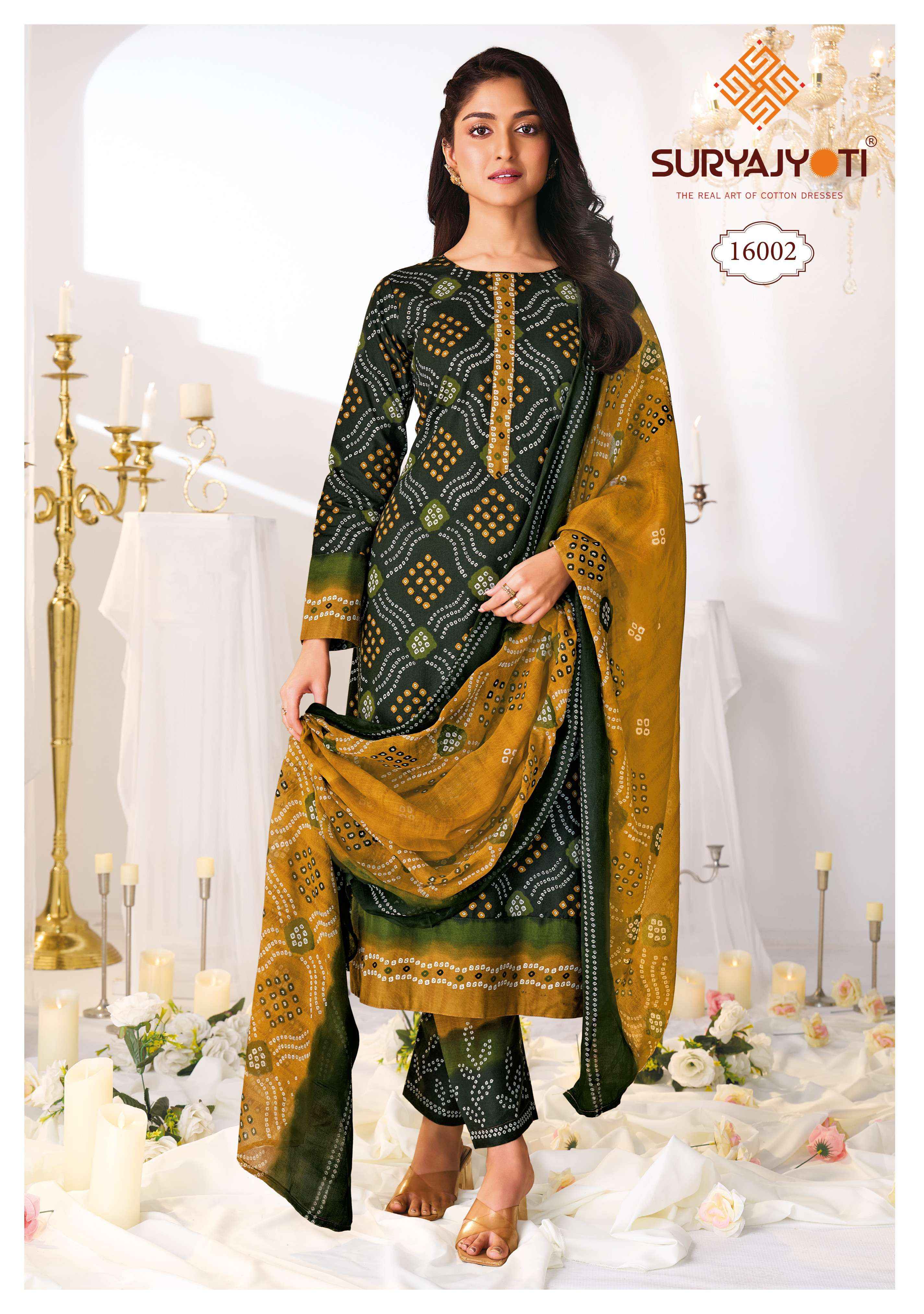 Suryajyoti Bandhani Special Vol 16 Cotton Dress Material 10 pcs Catalogue