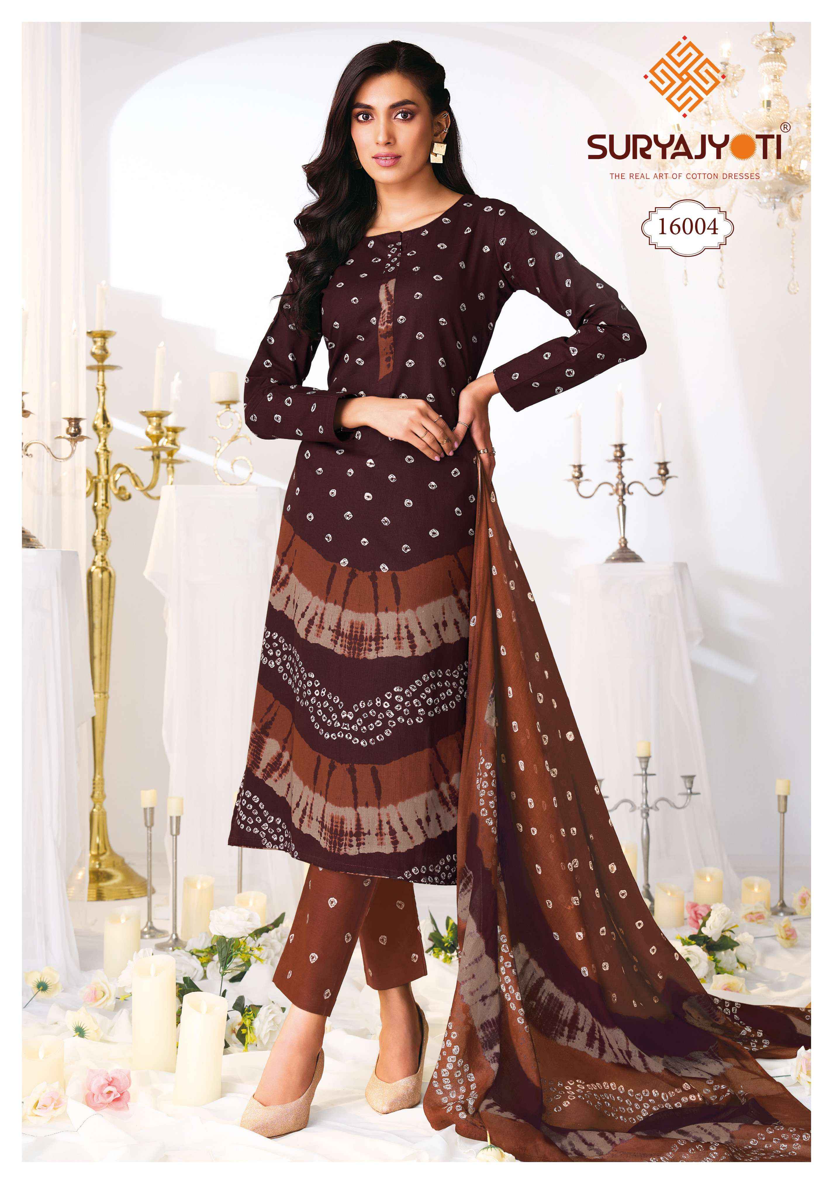 Suryajyoti Bandhani Special Vol 16 Cotton Dress Material 10 pcs Catalogue