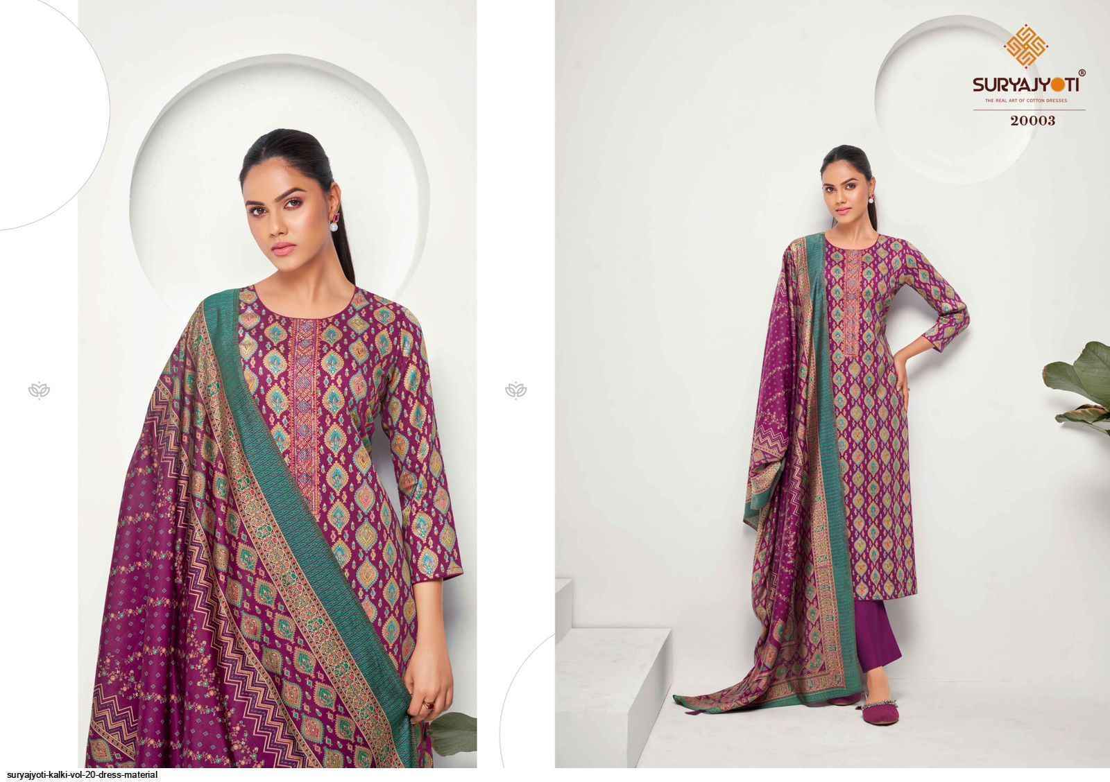 Suryajyoti Kalki Vol 20 Jam Satin Dress Material 8 Pcs Catalouge