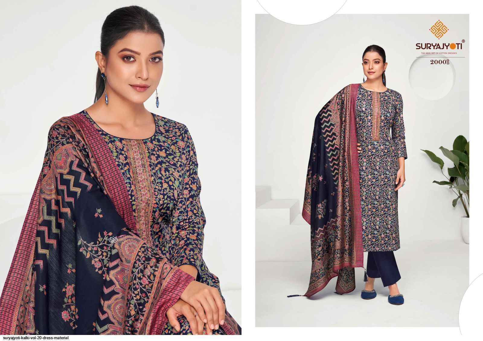 Suryajyoti Kalki Vol 20 Jam Satin Dress Material 8 Pcs Catalouge