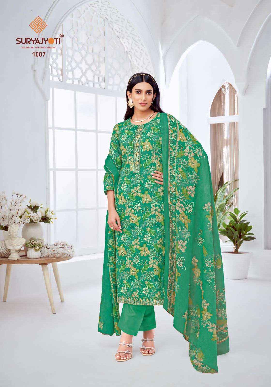 Suryajyoti Khushboo Vol 1 Lawn Cotton Dress Material 8 Pc Catalouge