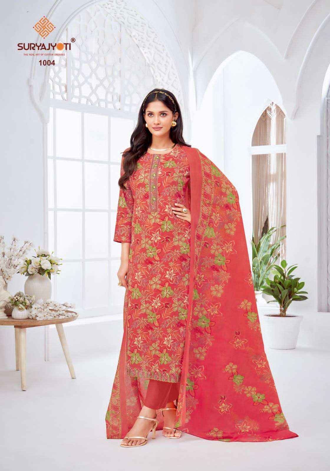 Suryajyoti Khushboo Vol 1 Lawn Cotton Dress Material 8 Pc Catalouge