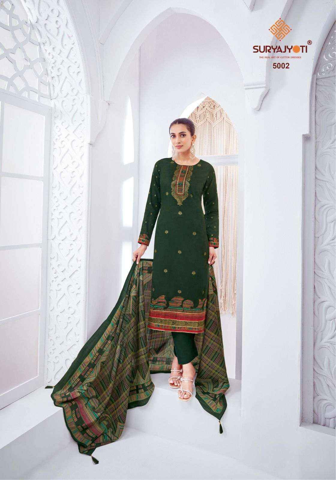 Suryajyoti Pallavi Vol 5 Jam Satin Dress Material 6 pcs Catalogue